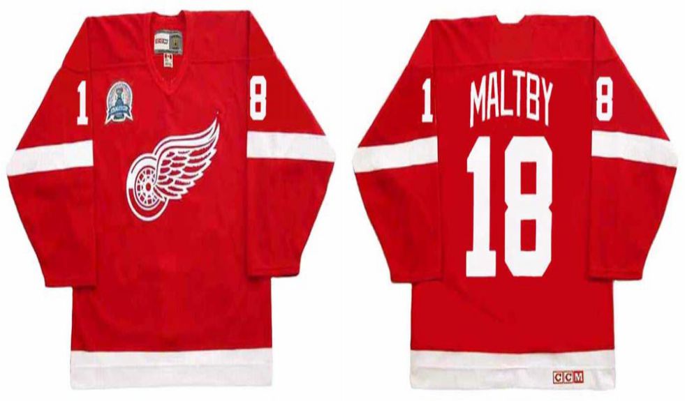 2019 Men Detroit Red Wings #18 Maltby Red CCM NHL jerseys->detroit red wings->NHL Jersey